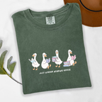 Just a Book Reading Goose Tshirt