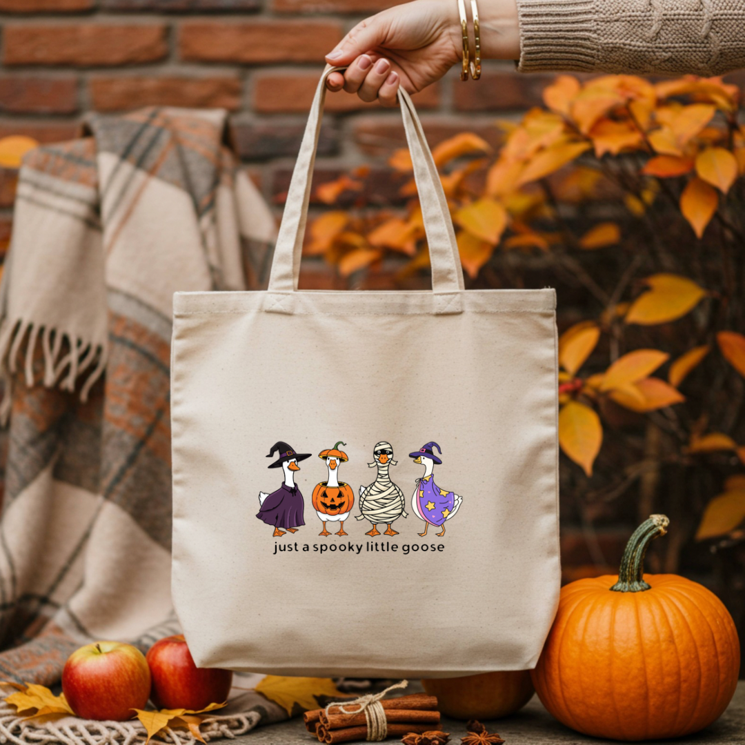 Spooky Little Goose Tote Bag