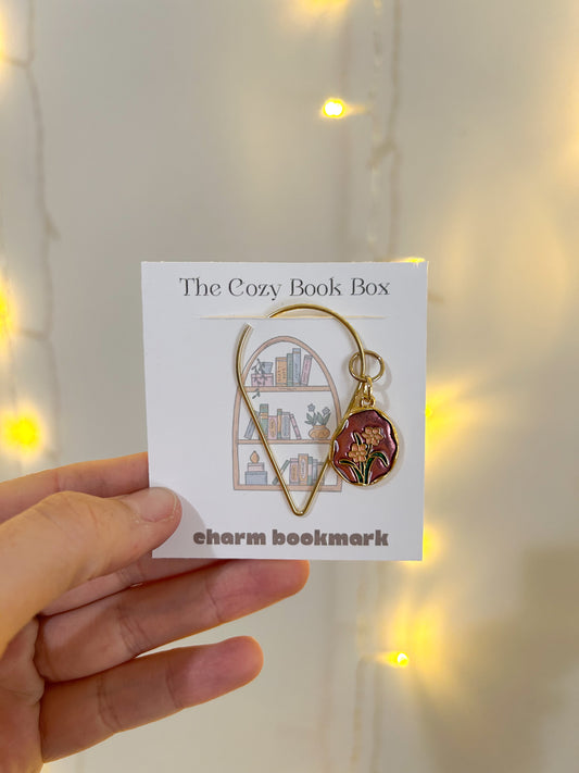 Vintage Floral Bookmark Charm