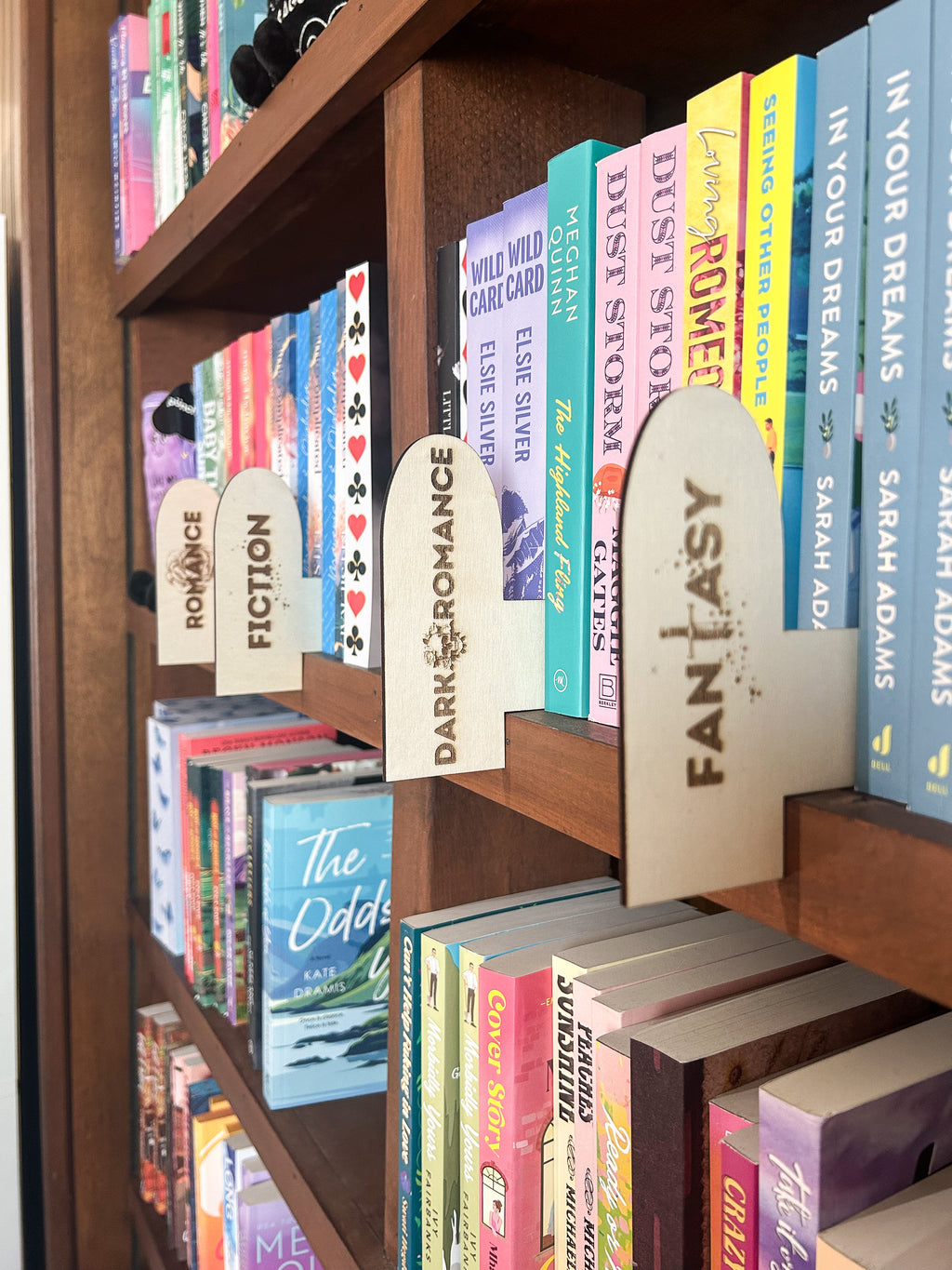 Wooden Bookshelf Dividers