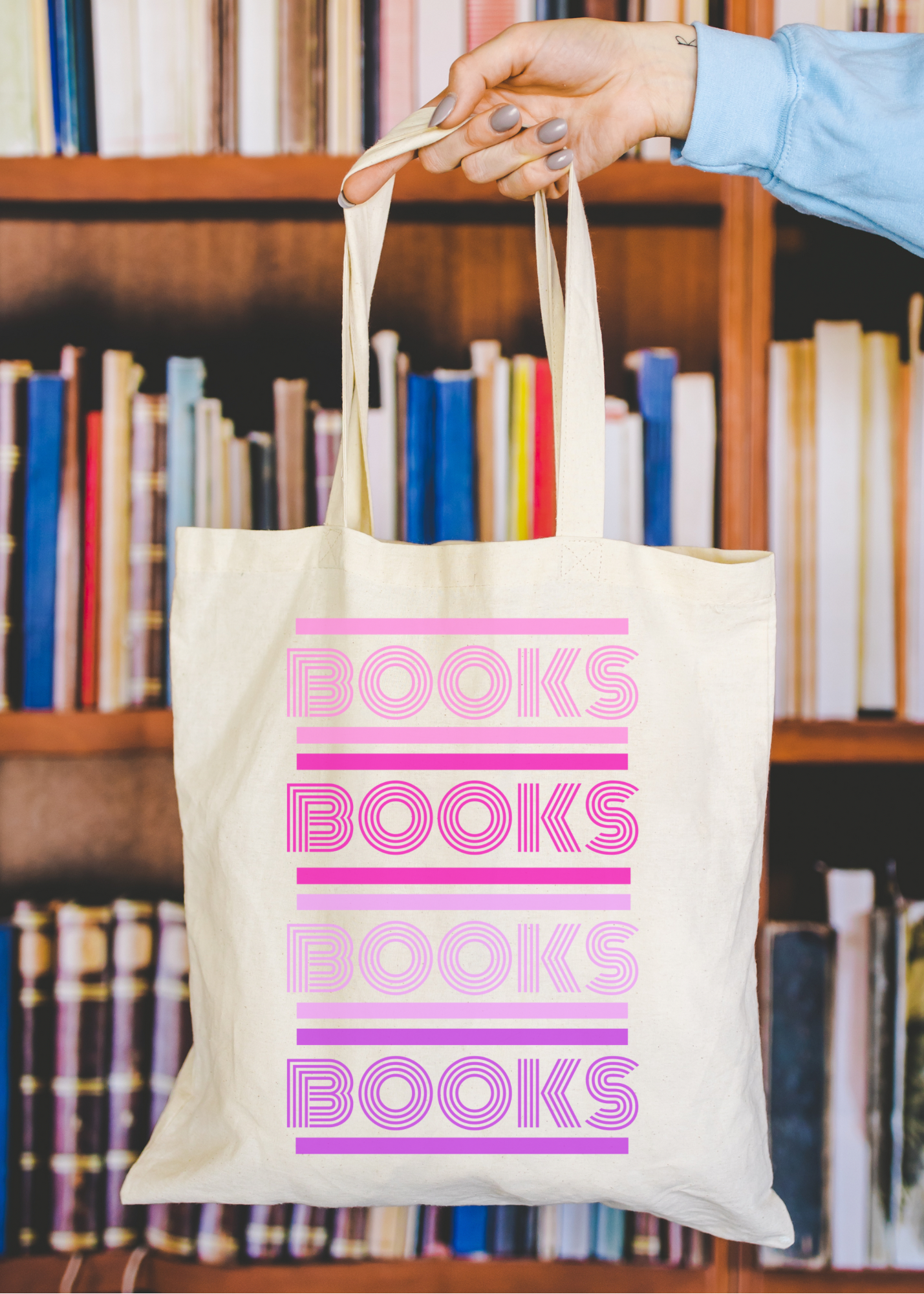 Pink Books Tote