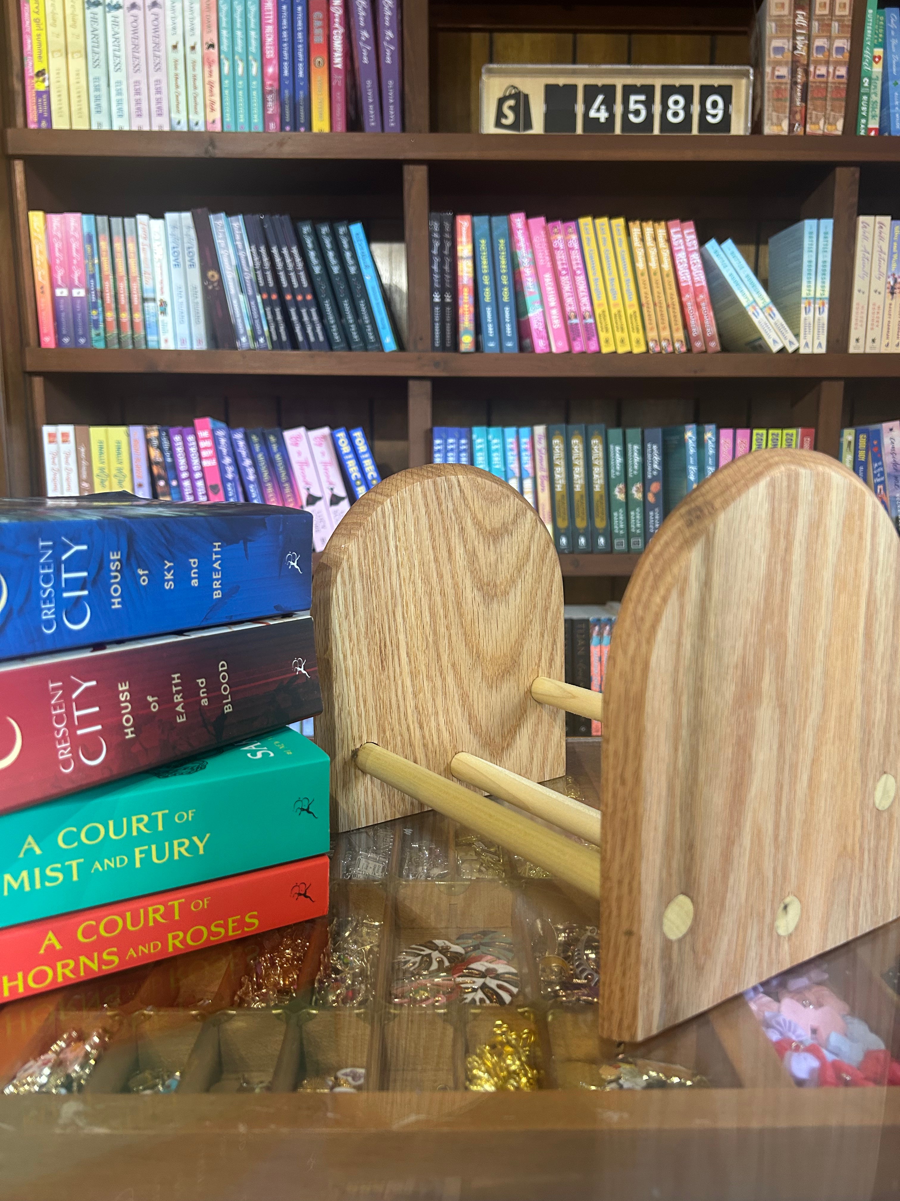 Red Oak Tabletop Bookshelf