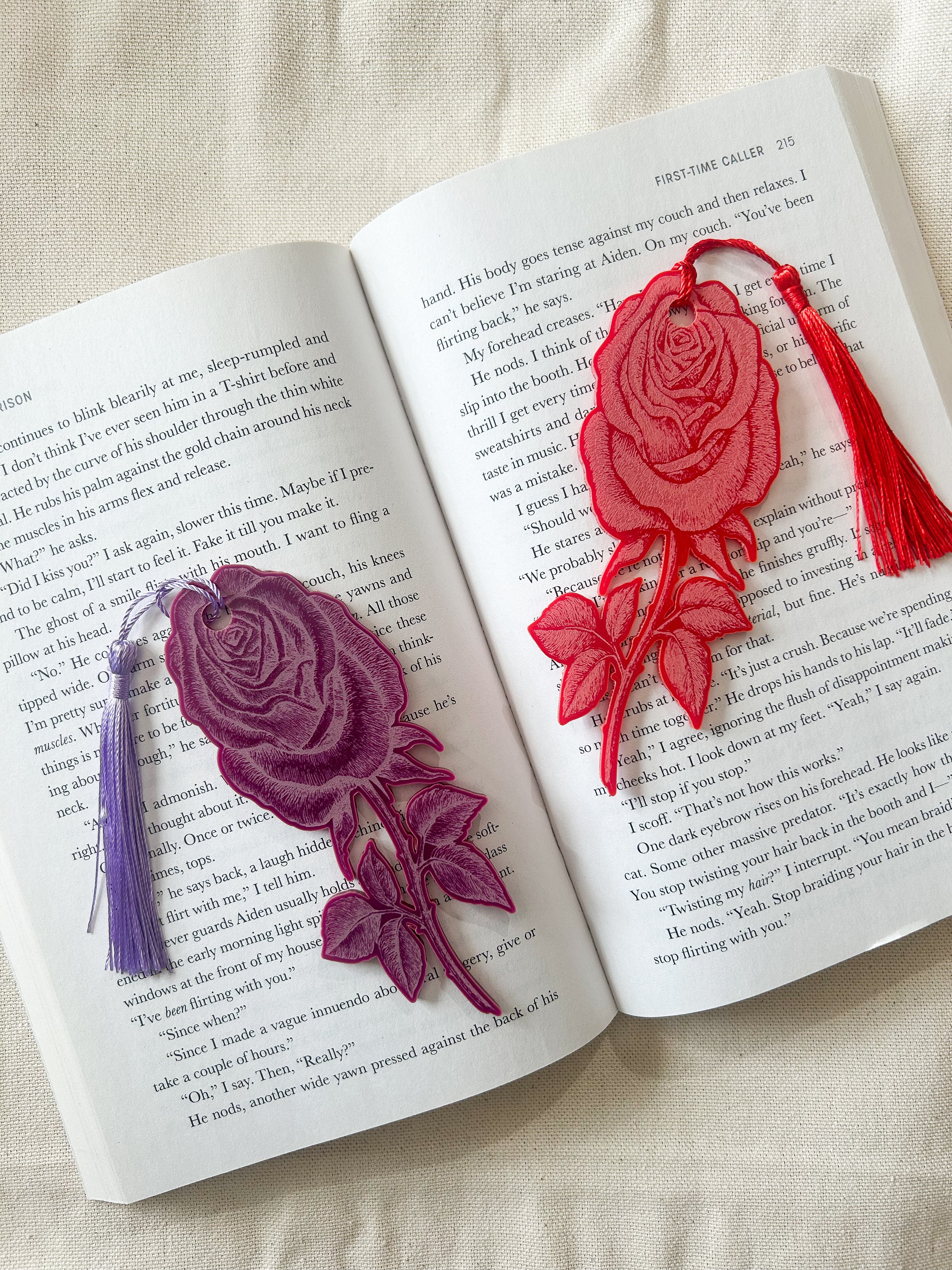 Rose Engraved Bookmark