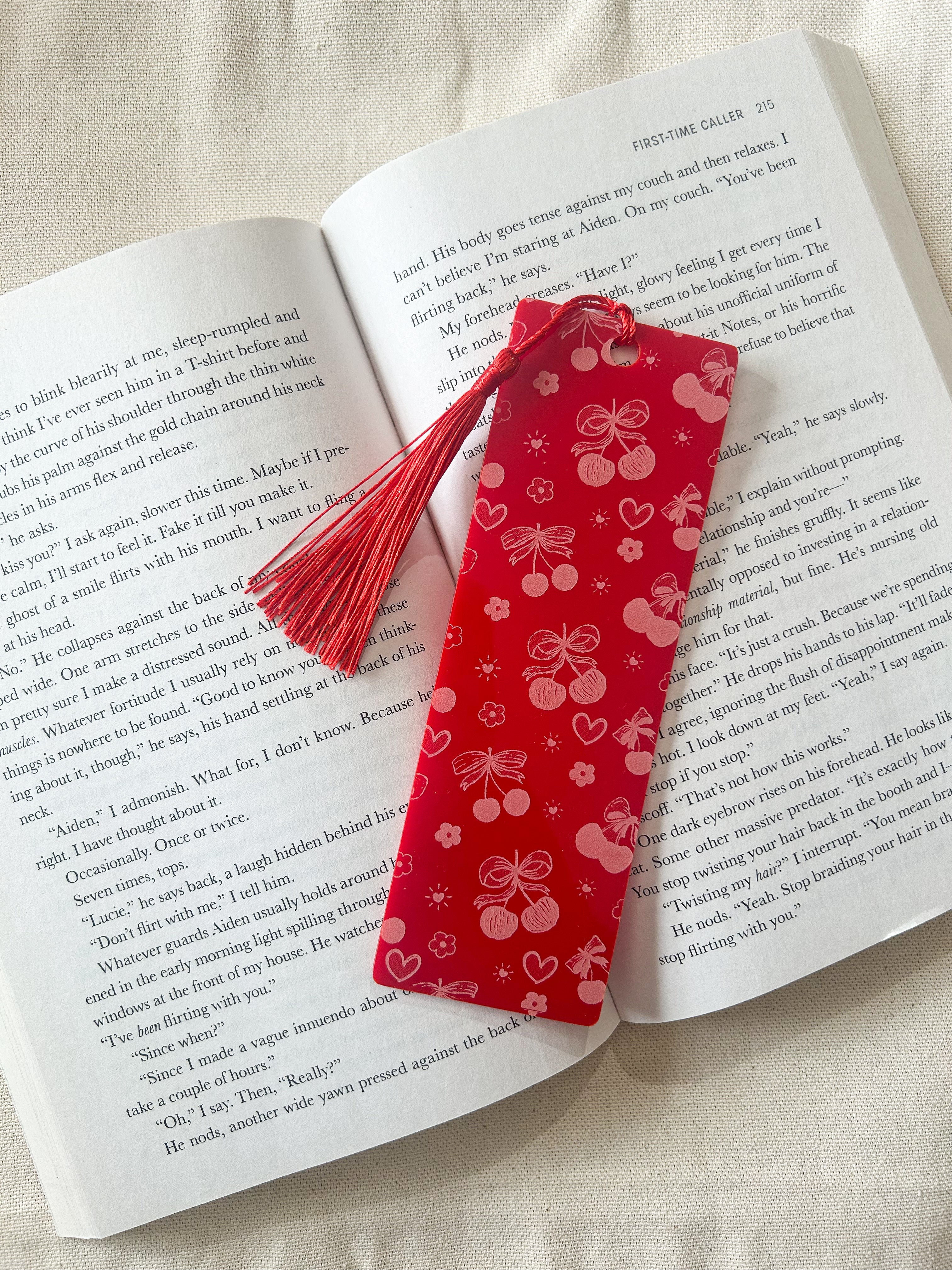 Cherries Engraved Bookmark