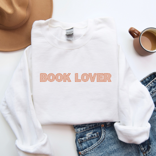 Checkered Book Lover Sweatshirt