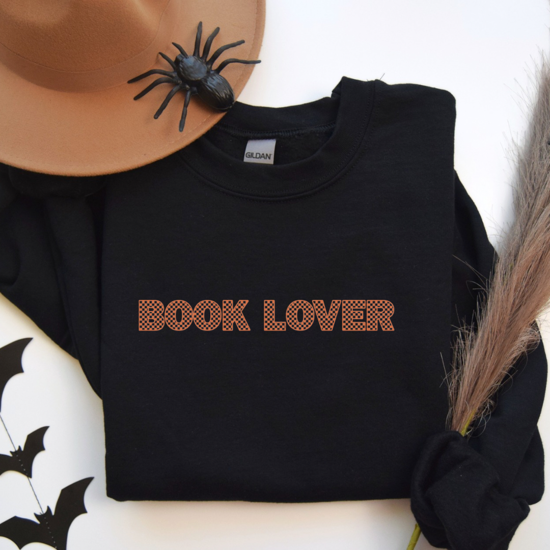 Checkered Book Lover Sweatshirt