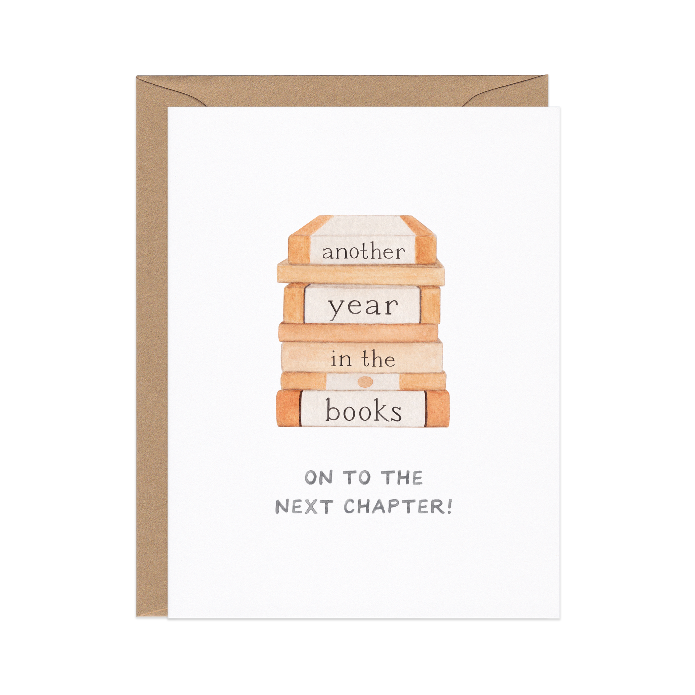 Another Year In The Books — Book Pun Holiday / Birthday Card