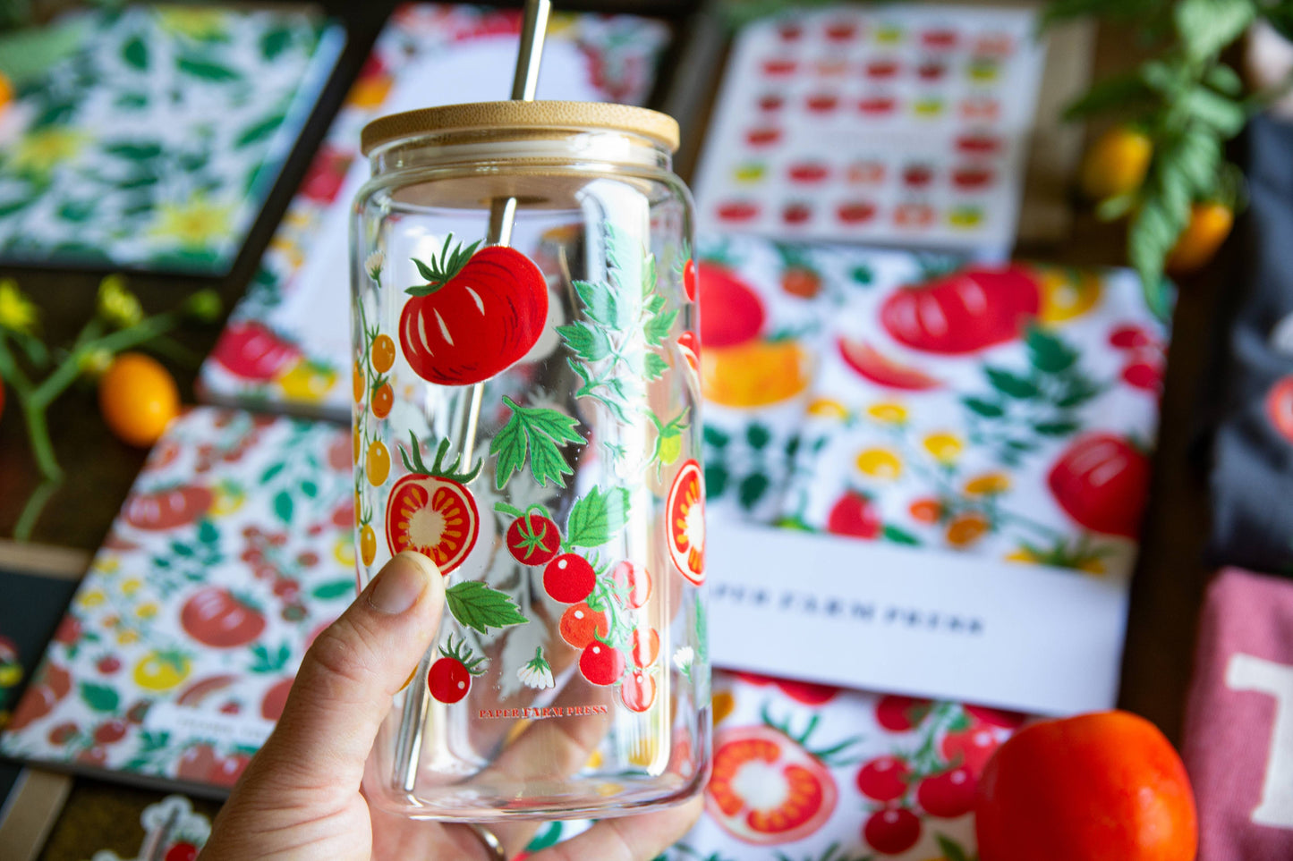 Tomato Vine Glass Can