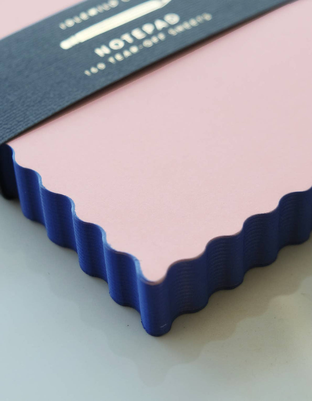 Mini Wave Shaped Notepad | Peach + Indigo Edge – The Cozy Book Box