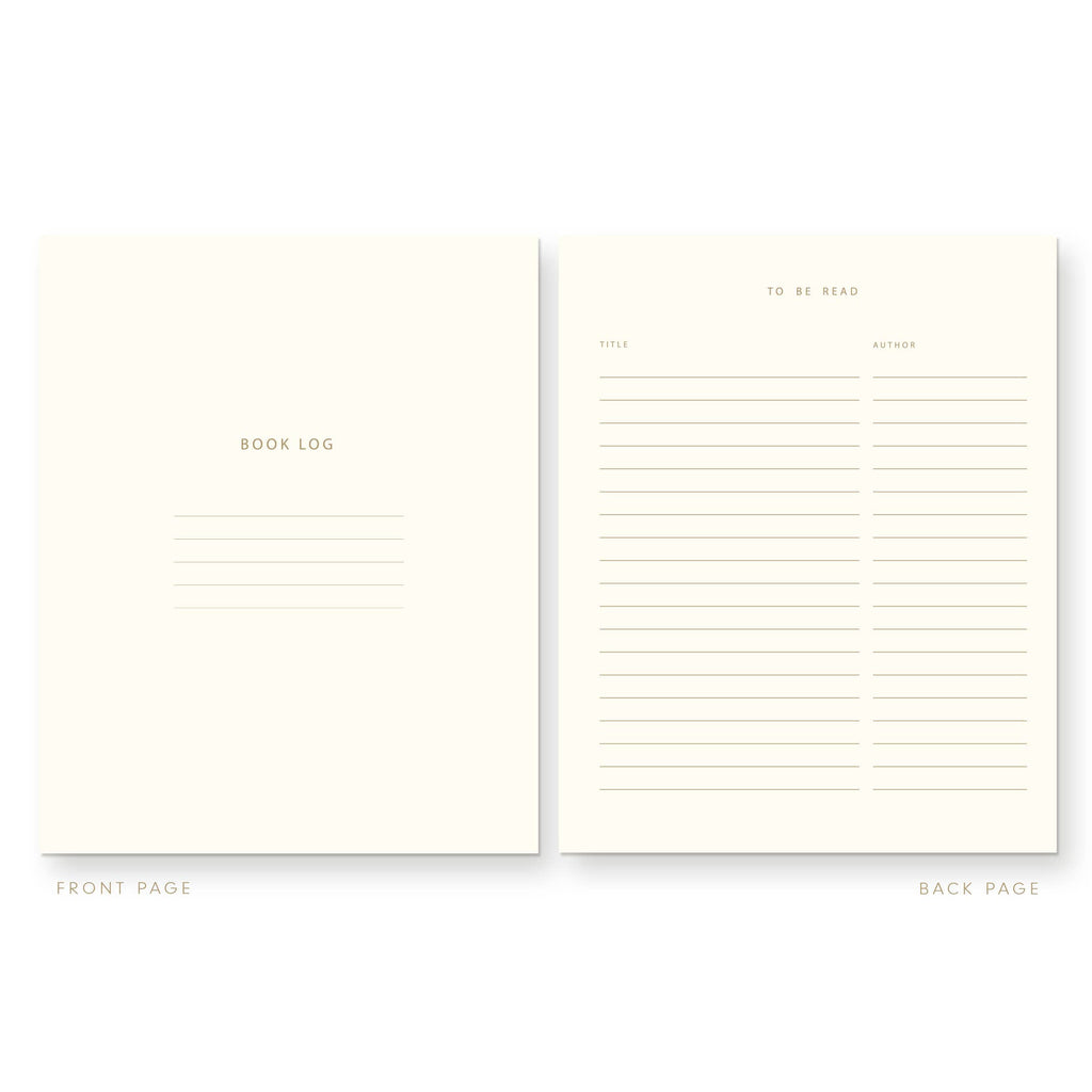 Striped Book Log Reading Journal