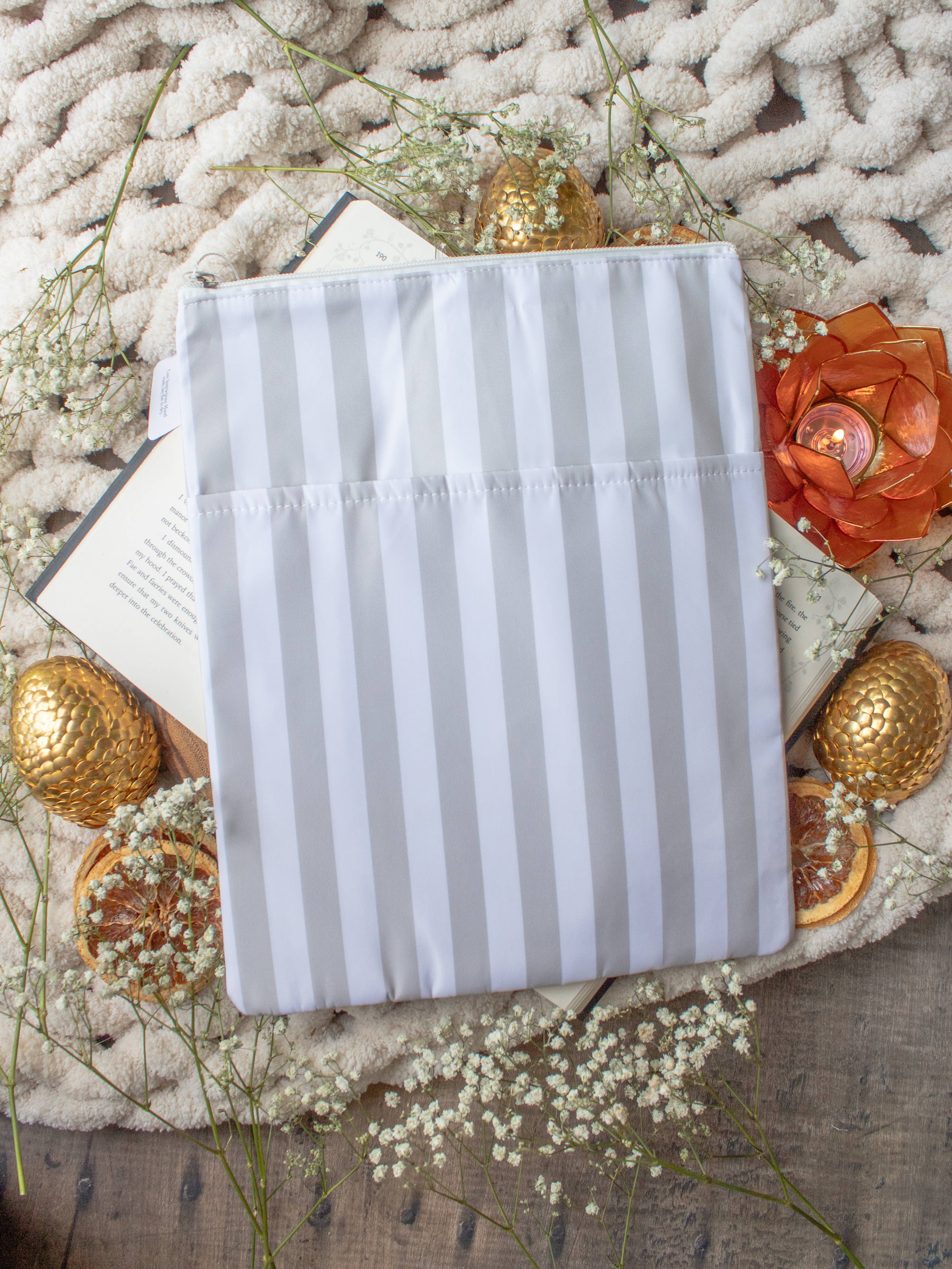 Book / Tablet Sleeve | Tan Stripes