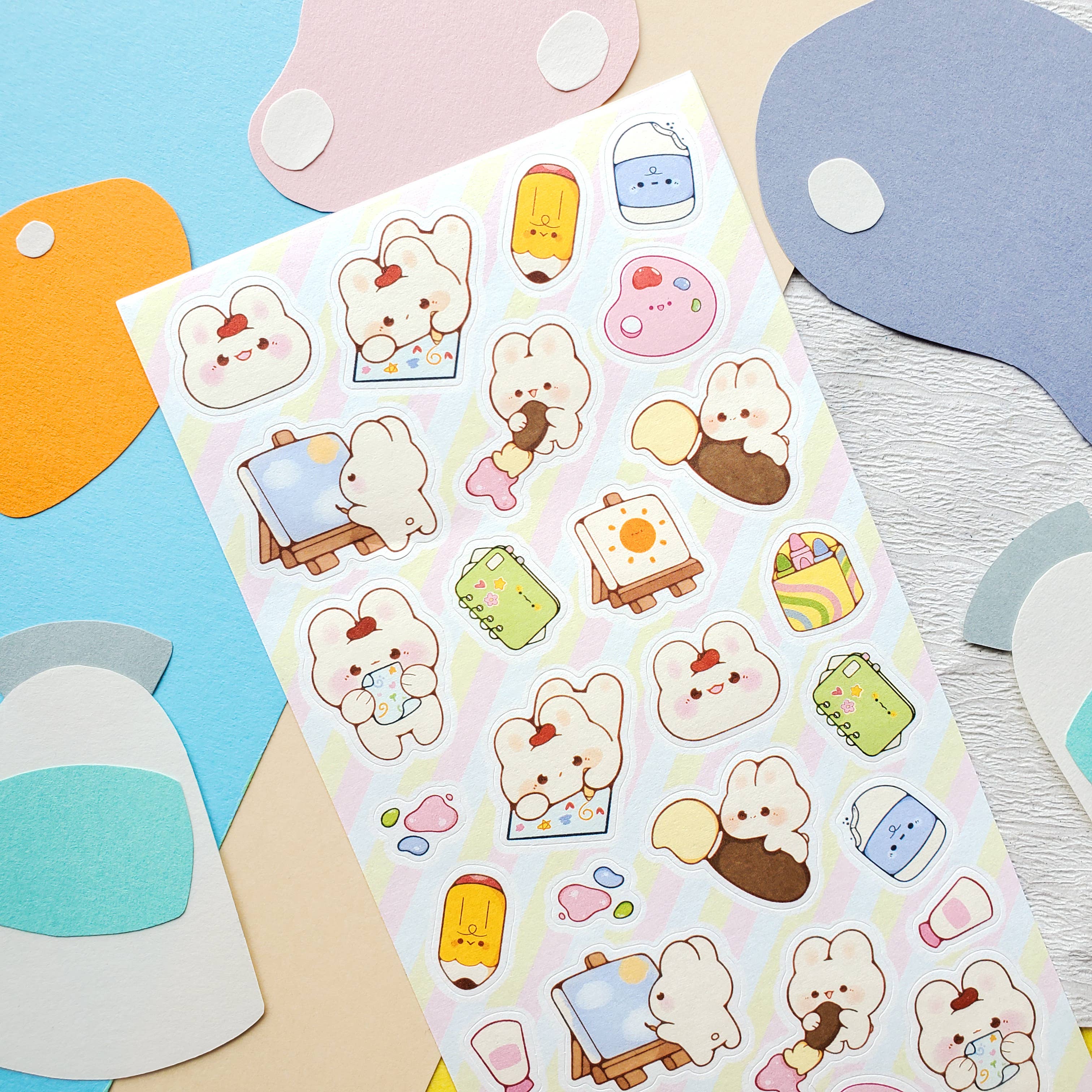 Bunny Art Adventures Sticker Sheet