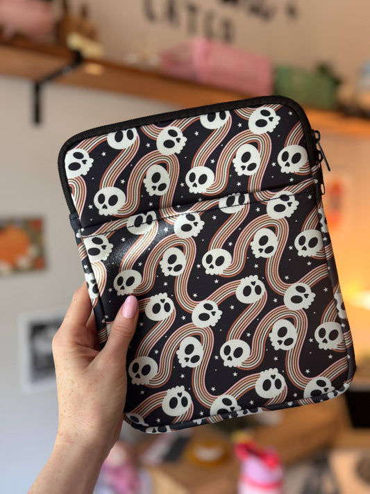 Spooky Cute Skull Book & Kindle Pouc