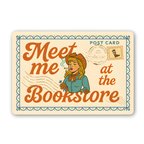 Meet Me at the Bookstore Sticker – Retro Cowgirl Postcard