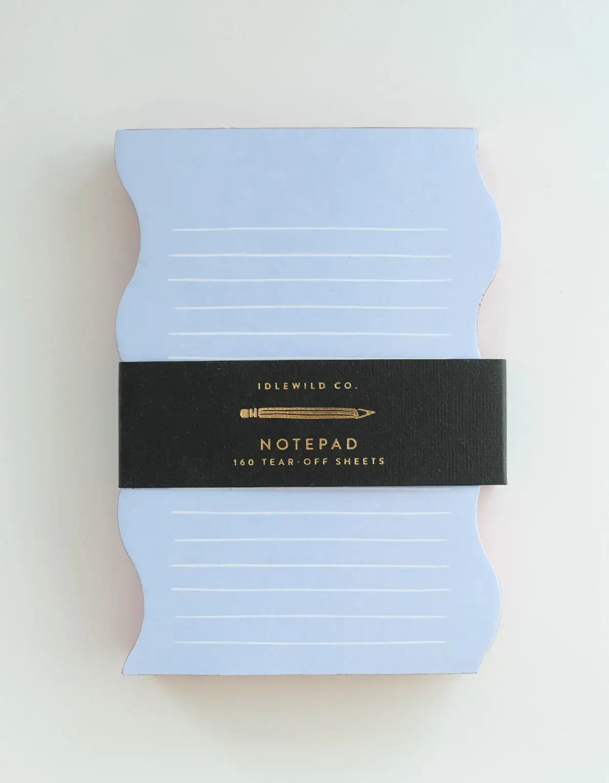 Wavy Shaped Notepad | Blue + Cranberry Edge