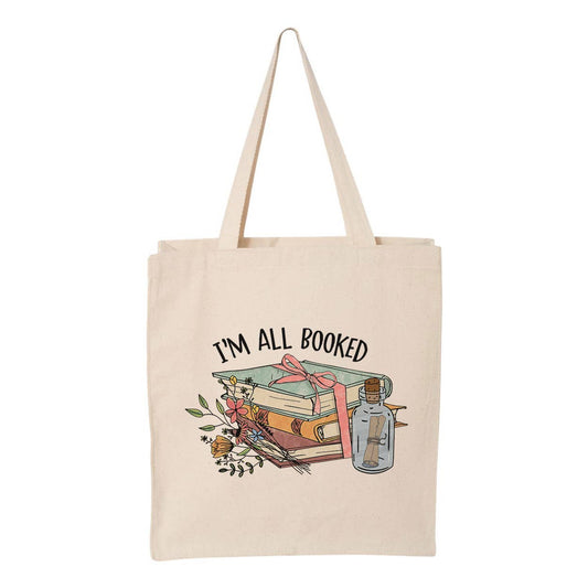 I'm All Booked Tote Bag: Natural