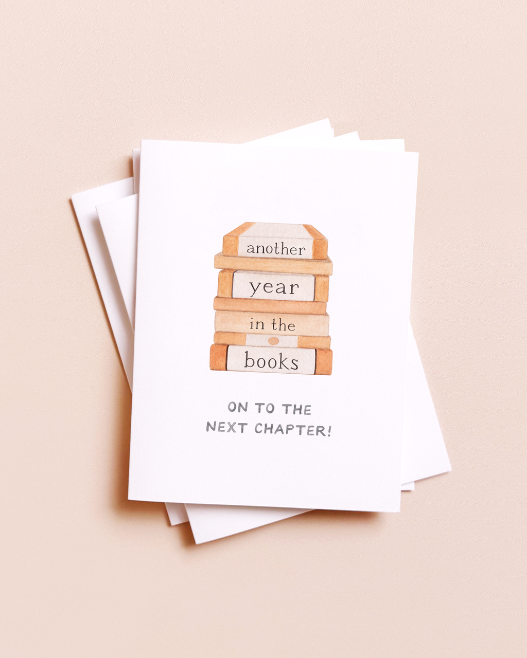 Another Year In The Books — Book Pun Holiday / Birthday Card