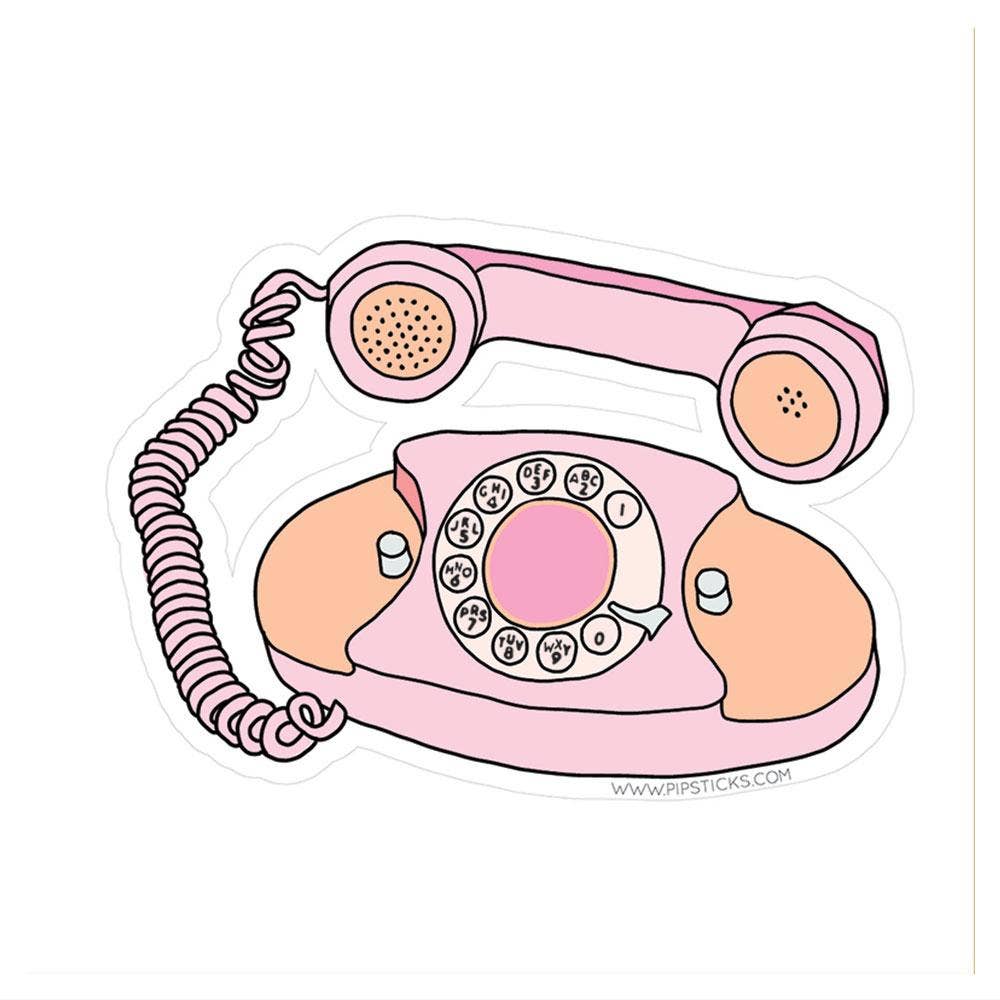 Retro Phone Vinyl Sticker