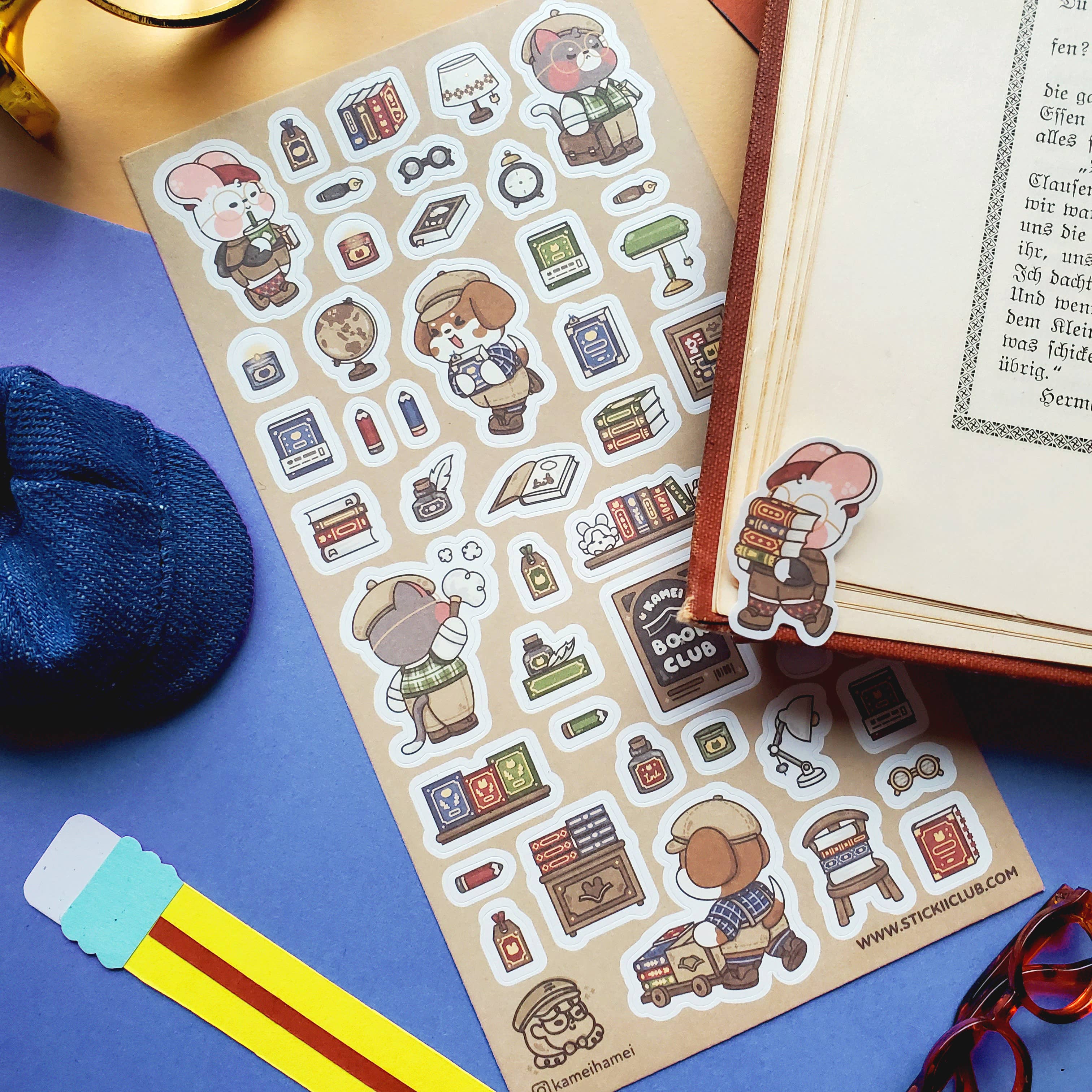 Cutie Book Club Sticker Sheet