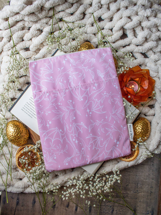 Book / Tablet Sleeve | Pink Dragons