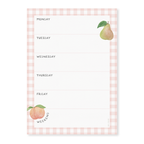 Farmers Market Fruits And Veggies — Weekly Menu Plan Notepad