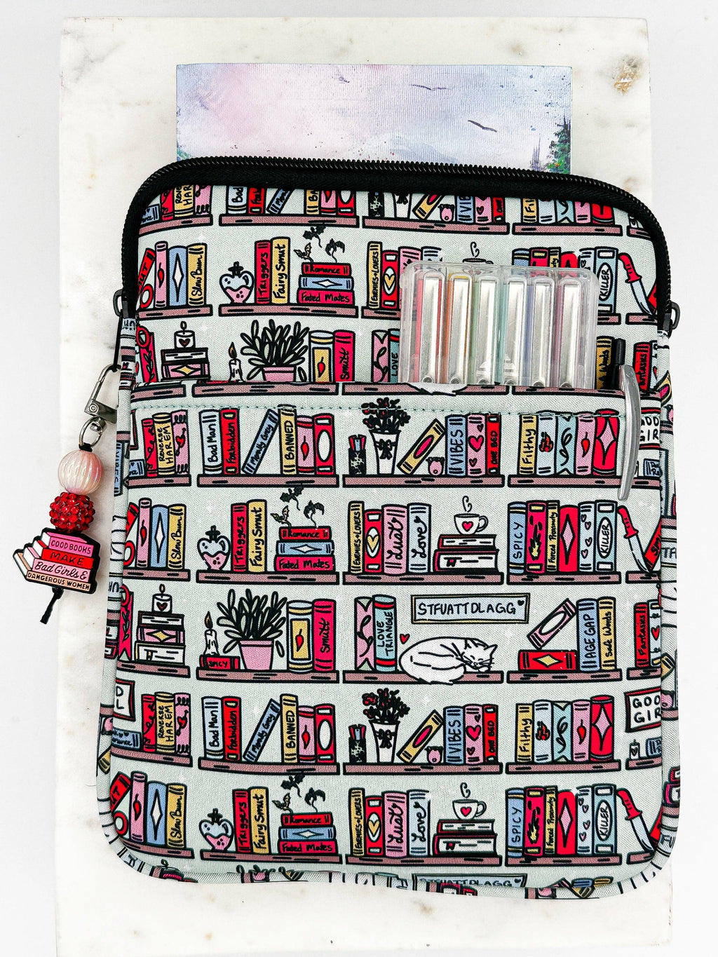 Romance Bookshelf Book Sleeve