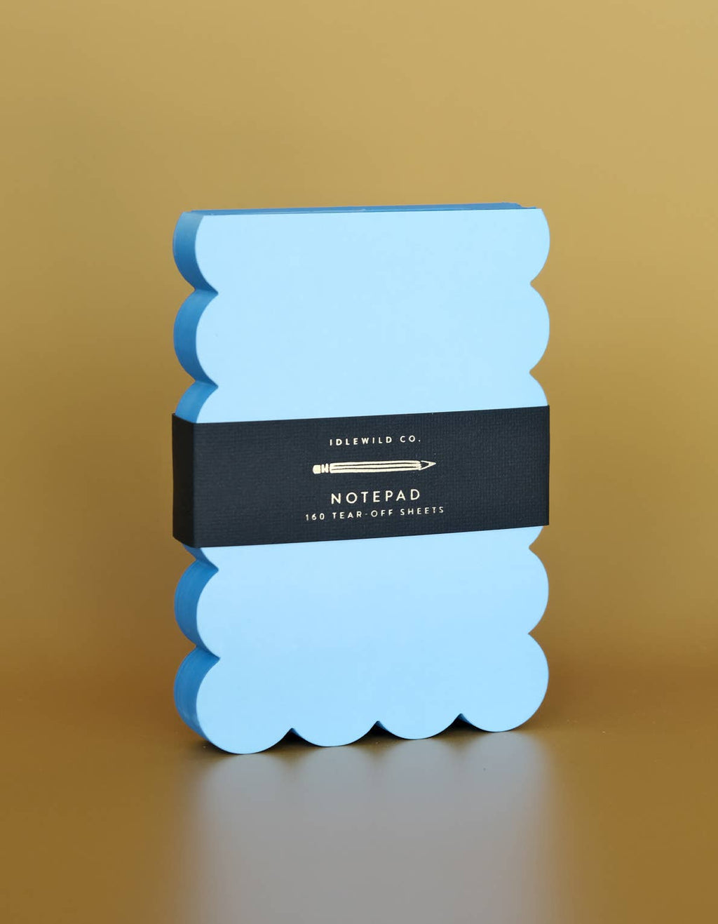Scalloped Shaped Notepad | Aqua + Blue Edge