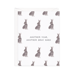 Gray Hares — Funny Animal Birthday Card