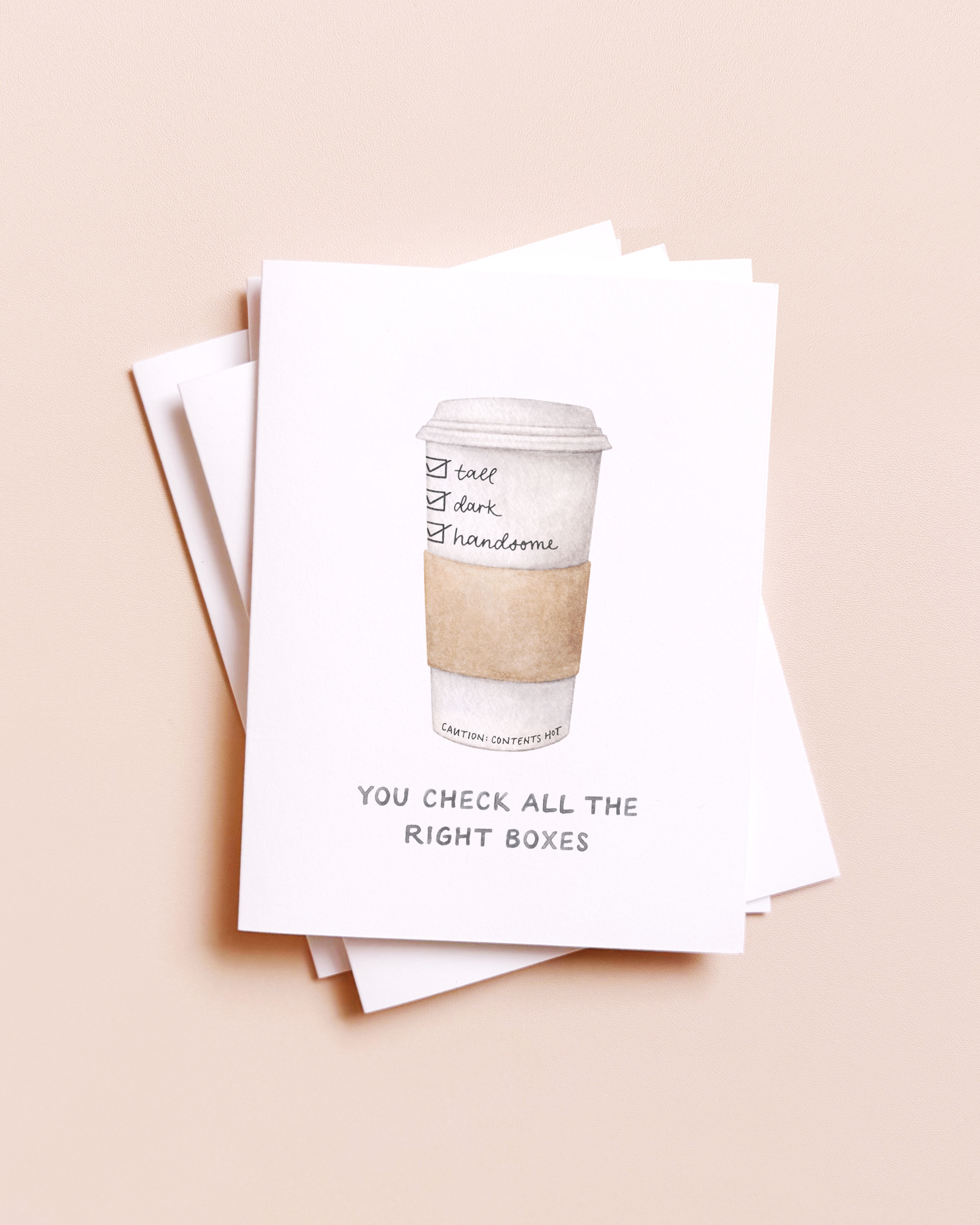 Tall, Dark, And Handsome — Coffee Pun Love Card
