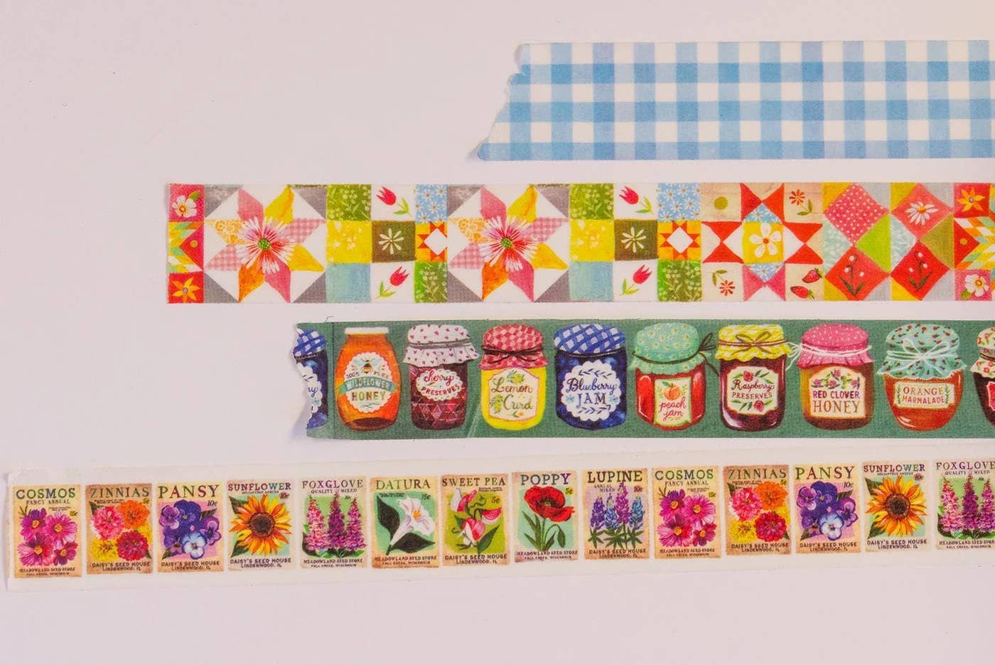 Homespun - 4-Pack Washi Tape Roll Set