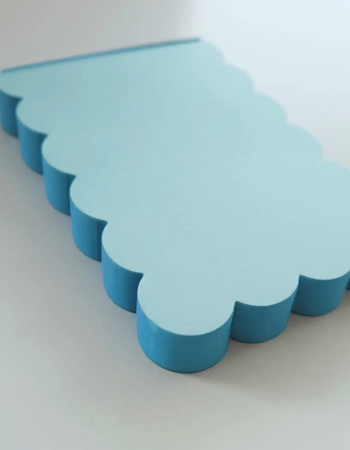 Scalloped Shaped Notepad | Aqua + Blue Edge