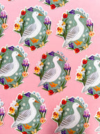 Spring Duck Clear Matte Sticker