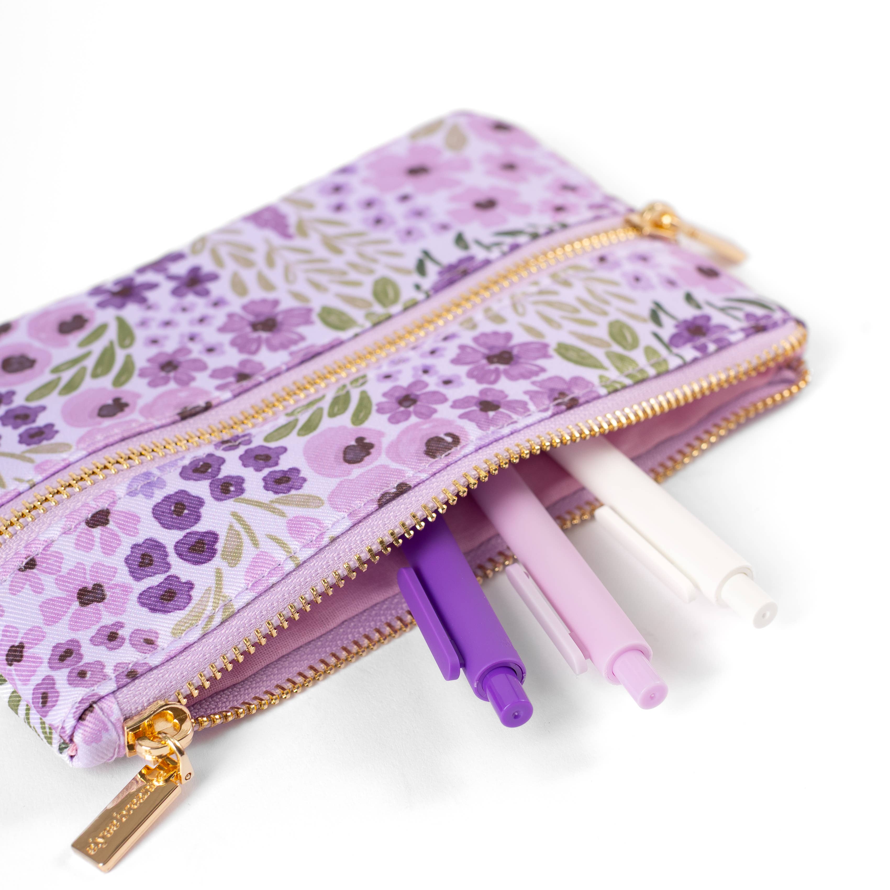 Lilac Floral Pencil Pouch
