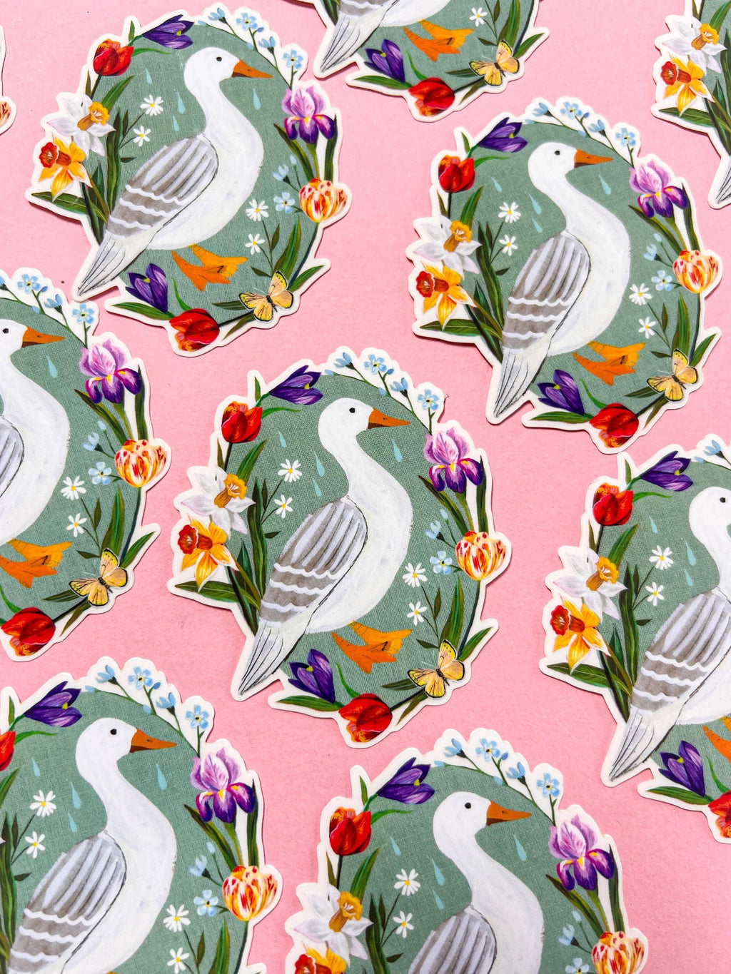 Spring Duck Clear Matte Sticker