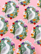 Spring Duck Clear Matte Sticker