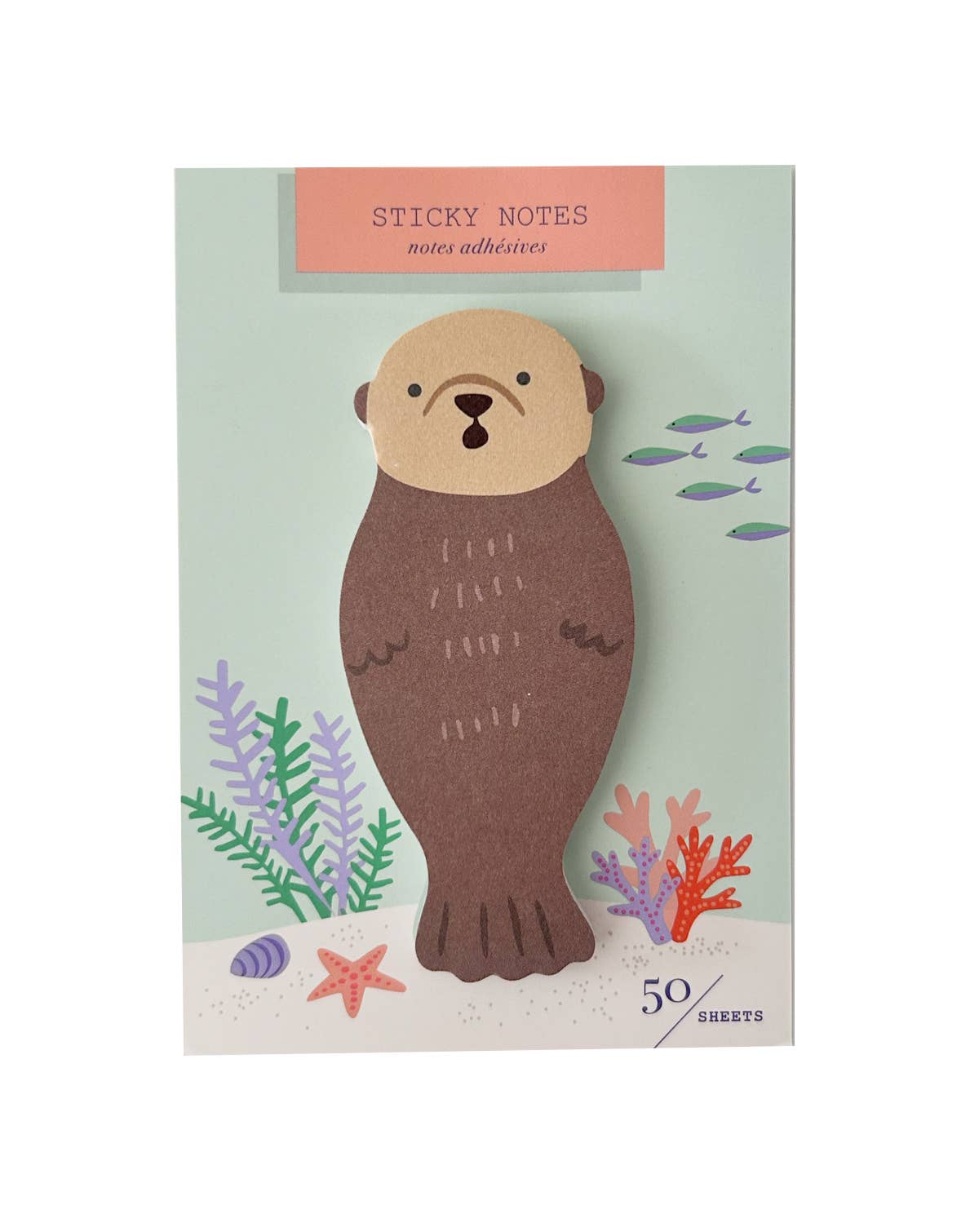 Sea Otter Die Cut Single Sticky Notes