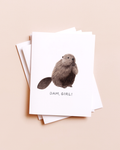 Dam Girl Beaver — Animal Pun Friendship Card