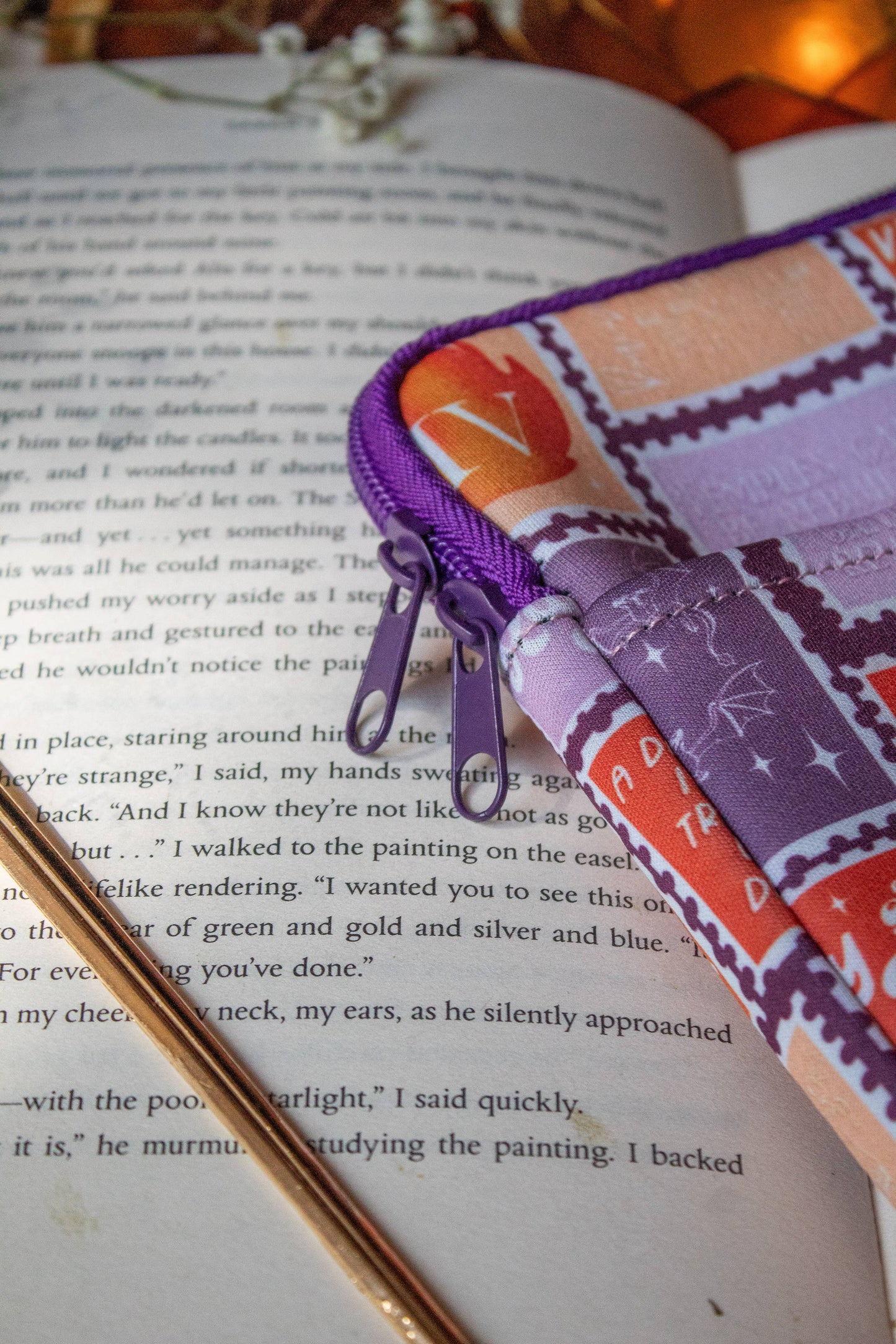 Fourth Wing Stamps Neoprene E-Reader/ Tablet Sleeve