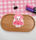 Cute Kawaii Bunny With Headphones Vinyl Sticker