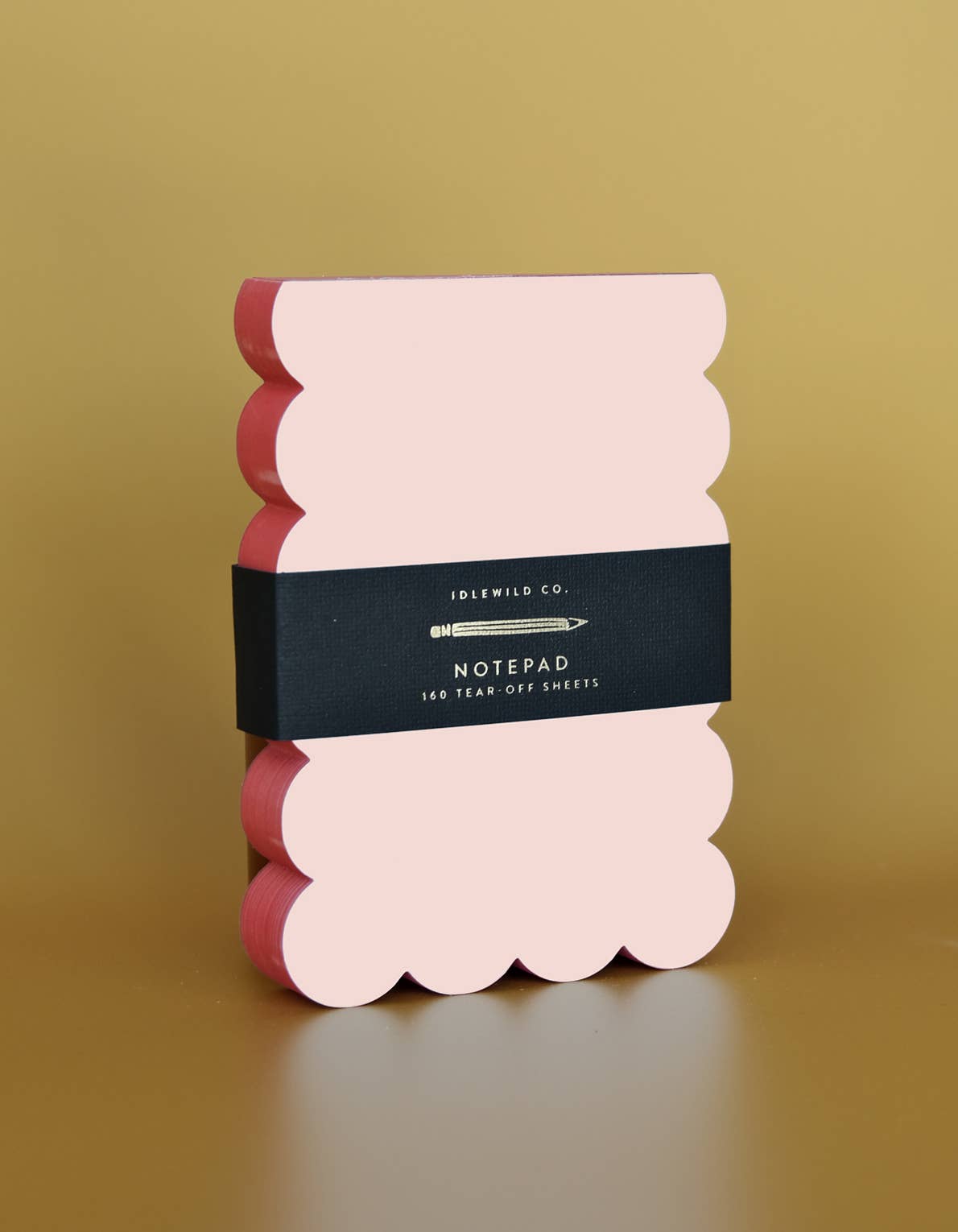 Scalloped Shaped Notepad | Peach + Persimmon Edge