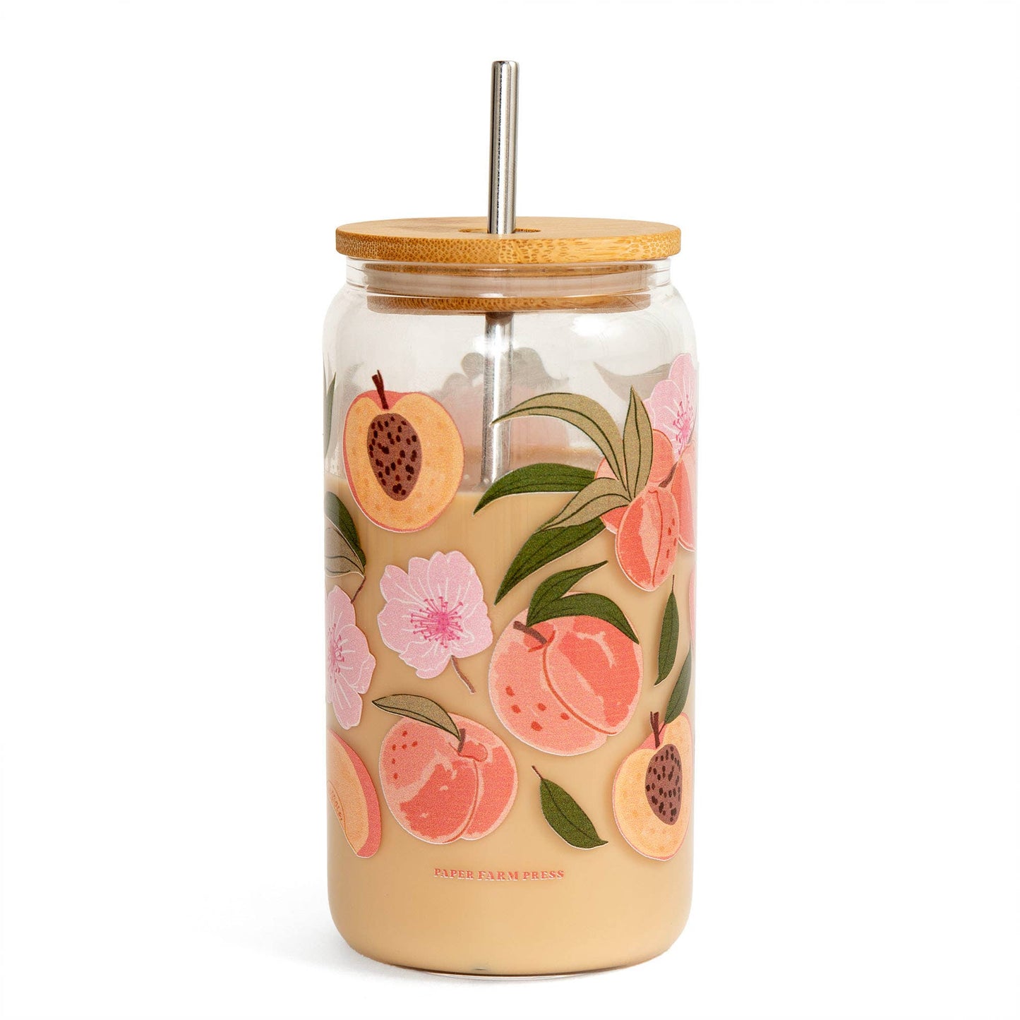 Peach Blossom Glass Can