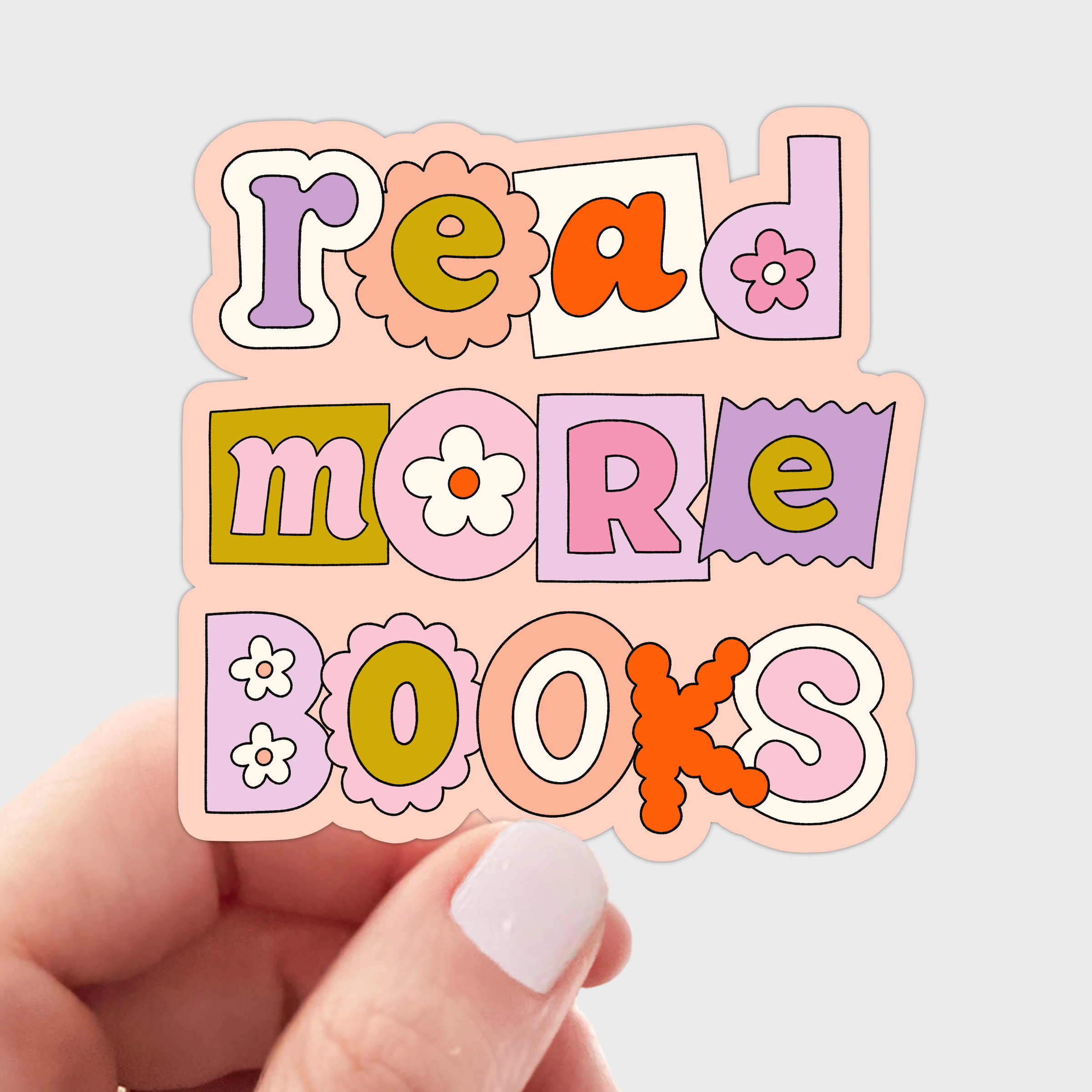 Read More Books Sticker - bookworm, nerd, library, cute
