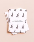 Gray Hares — Funny Animal Birthday Card