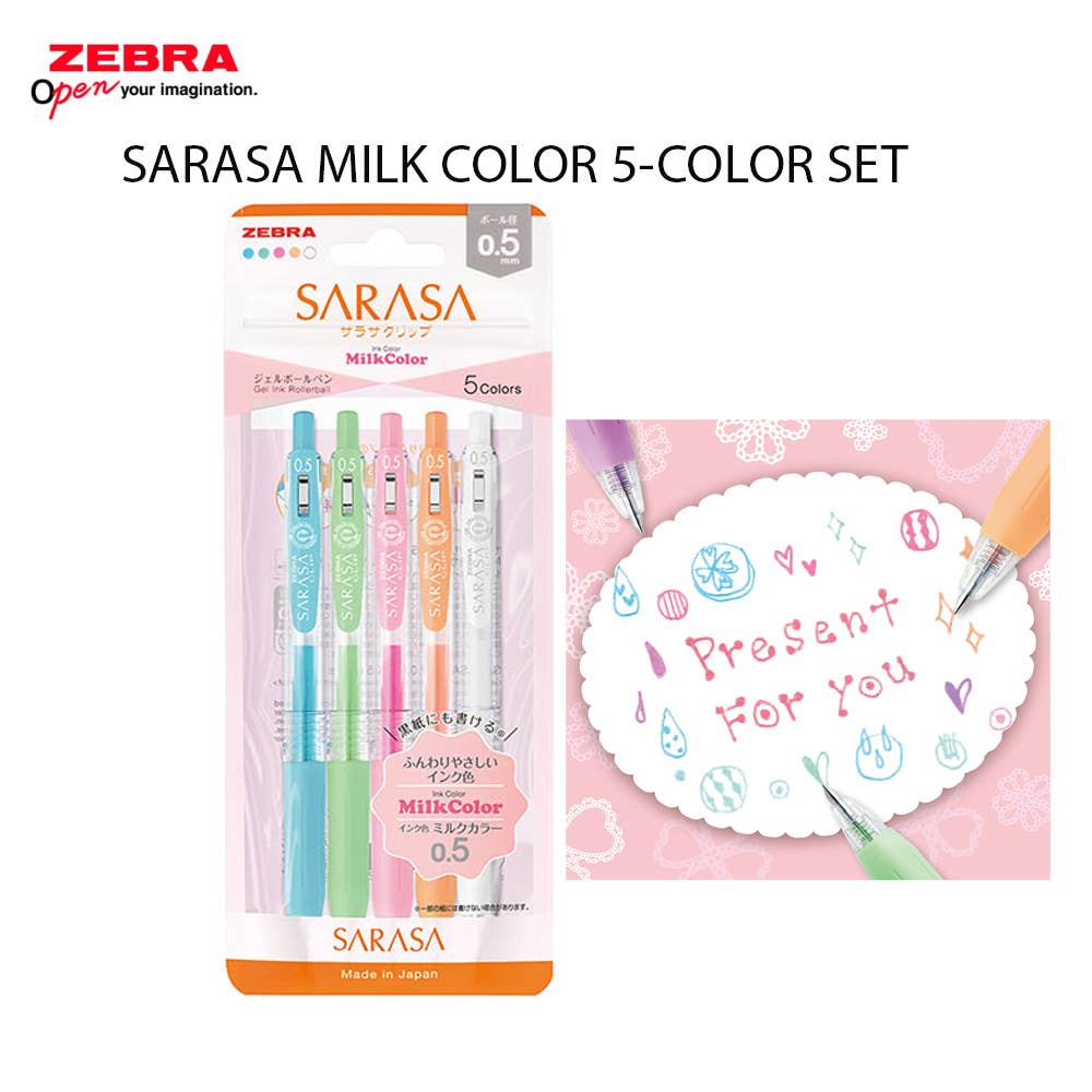 Zebra Sarasa Milk Color 5-Color Set