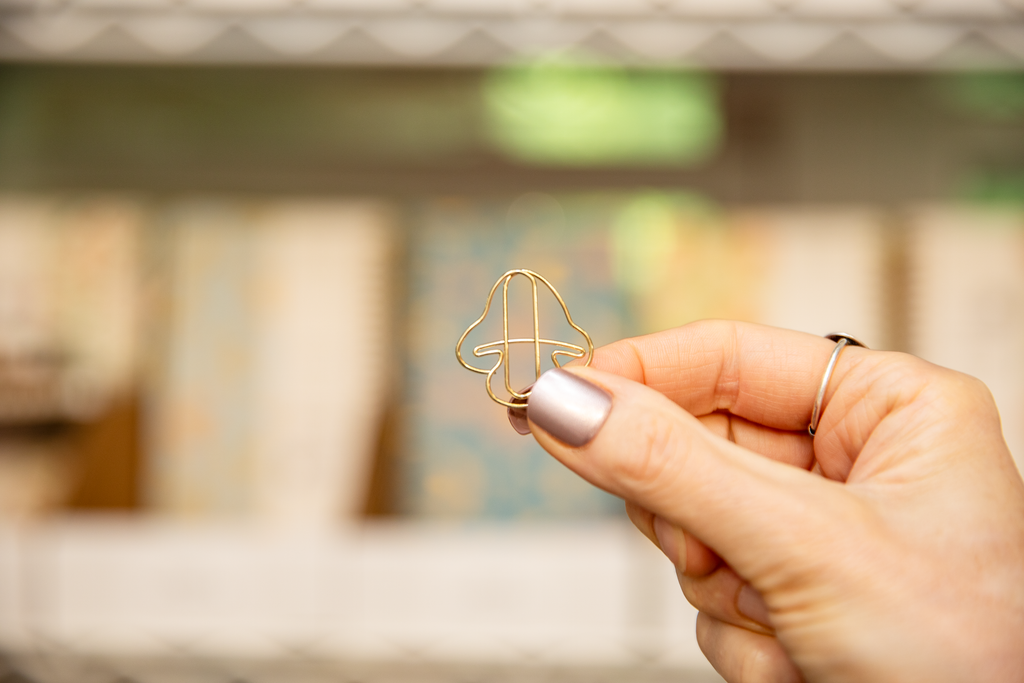 Gold Mushrooms Boxed Paper Clips - Set of 12