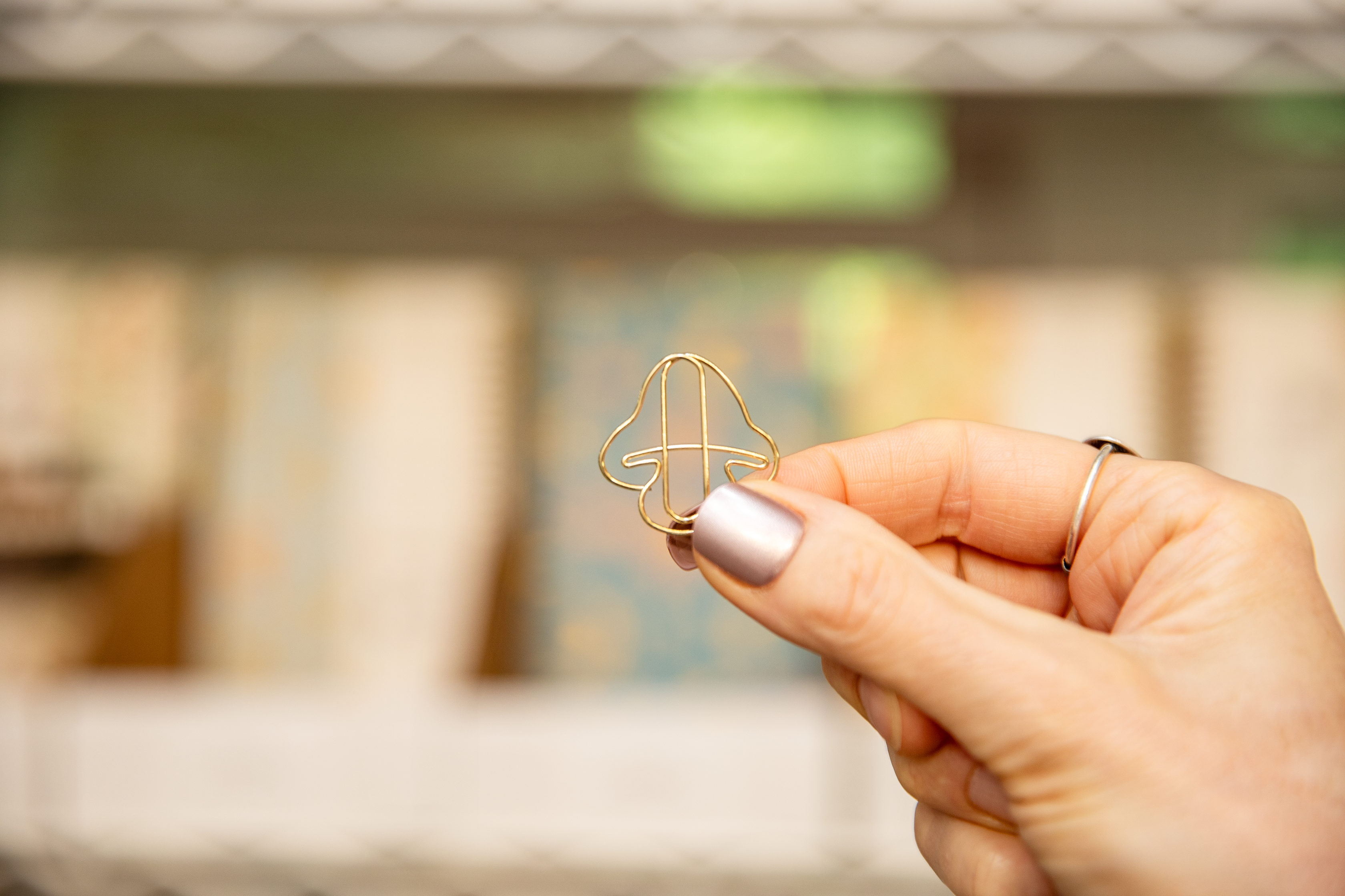 Gold Mushrooms Boxed Paper Clips - Set of 12