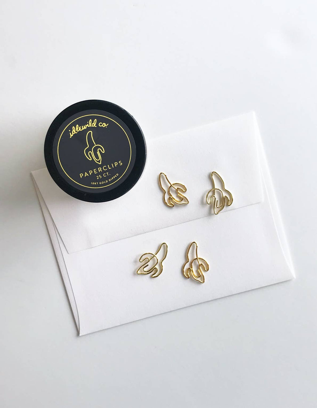 Gold Plated Paper Clips (Jar of 25) | Banana