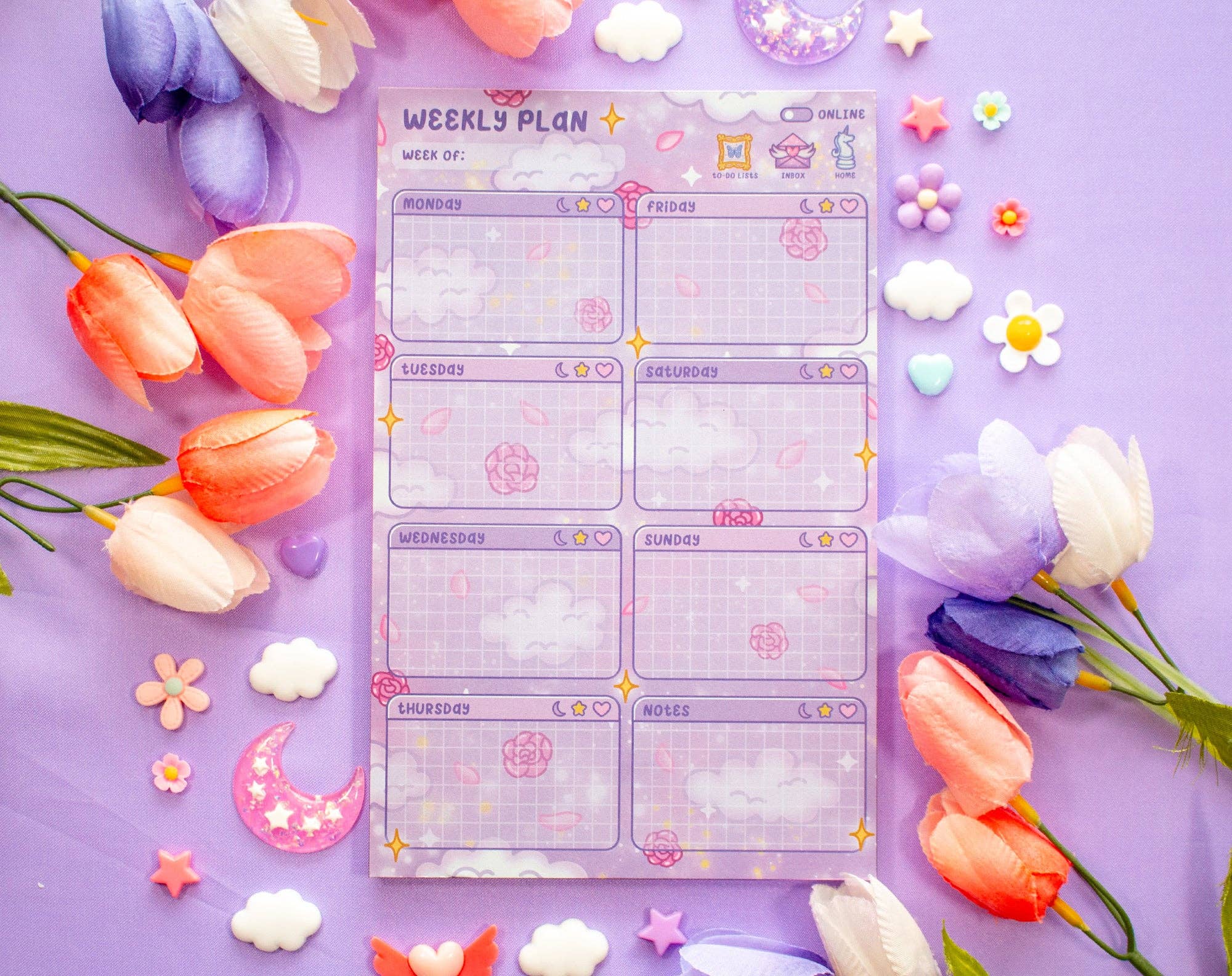 Pastel Academia Weekly Planner Pad