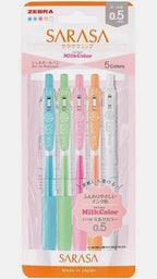 Zebra Sarasa Milk Color 5-Color Set